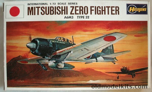 Hasegawa 1/72 Mitsubishi A6M3 Type 32 Zero 'Hamp', JS-077-100 plastic model kit